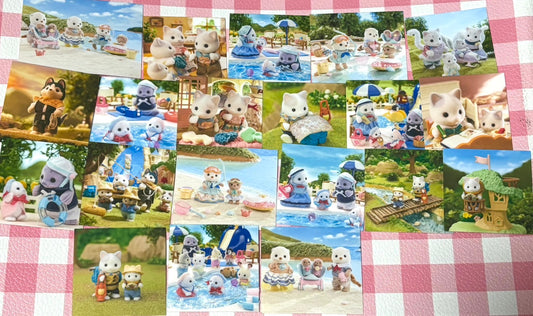 Calico Critters 10, 20 pcs, Sylvanian Families, Japanese Toys, stickers