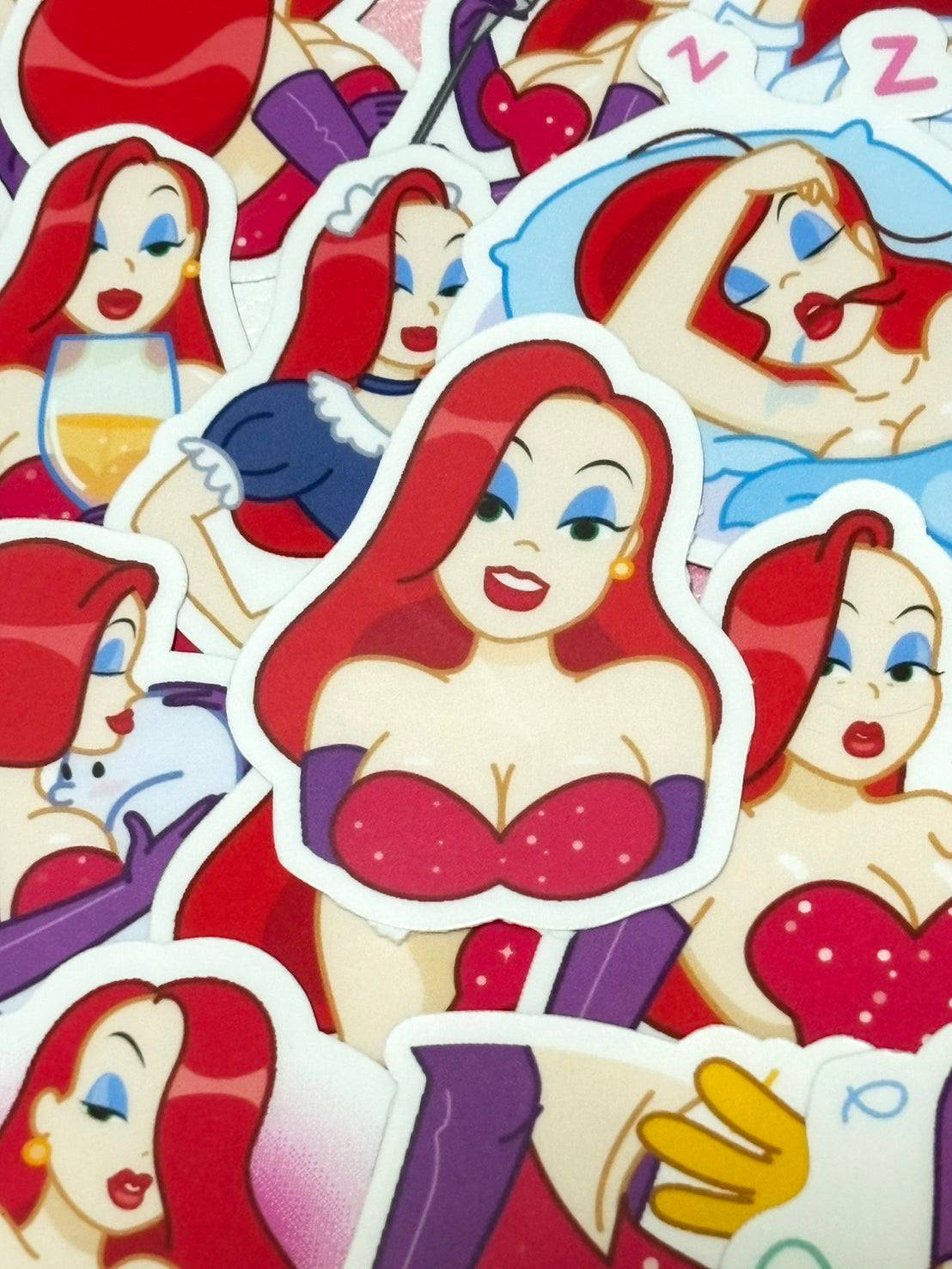Jessica Rabbit, 26 pcs, Disney, Roger Rabbit, stickers