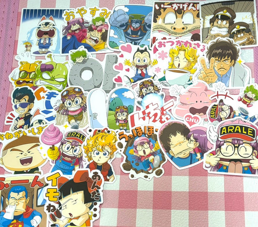 Dr. Slump 2, 24 pcs, Arale, Akira Toriyama, stickers