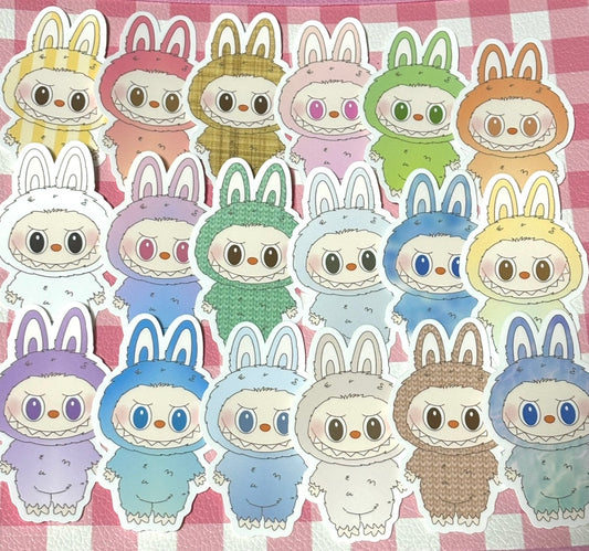 LABUBU 5, 18 pcs, The Monsters, POPMART, stickers