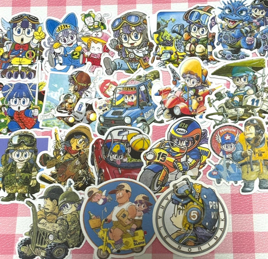 Dr. Slump 7, 18 pcs, Arale, Akira Toriyama, stickers