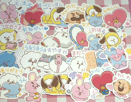 BT21 #1, 24 pcs, BTS, K-pop, stickers