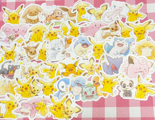 Pokemon 3, 40 pcs, stickers