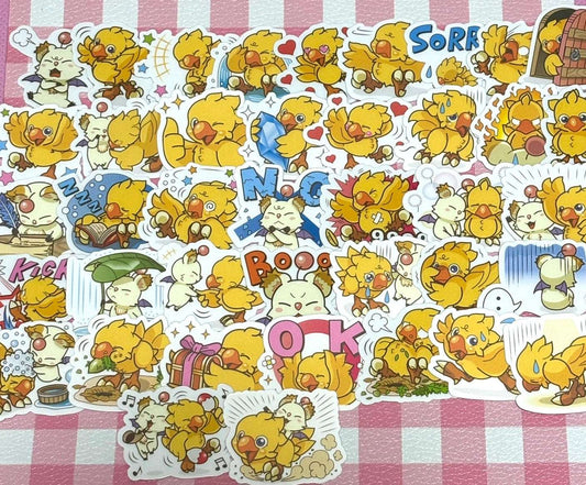 Final Fantasy 2, 40 pcs, stickers, Chocobo, Moogle