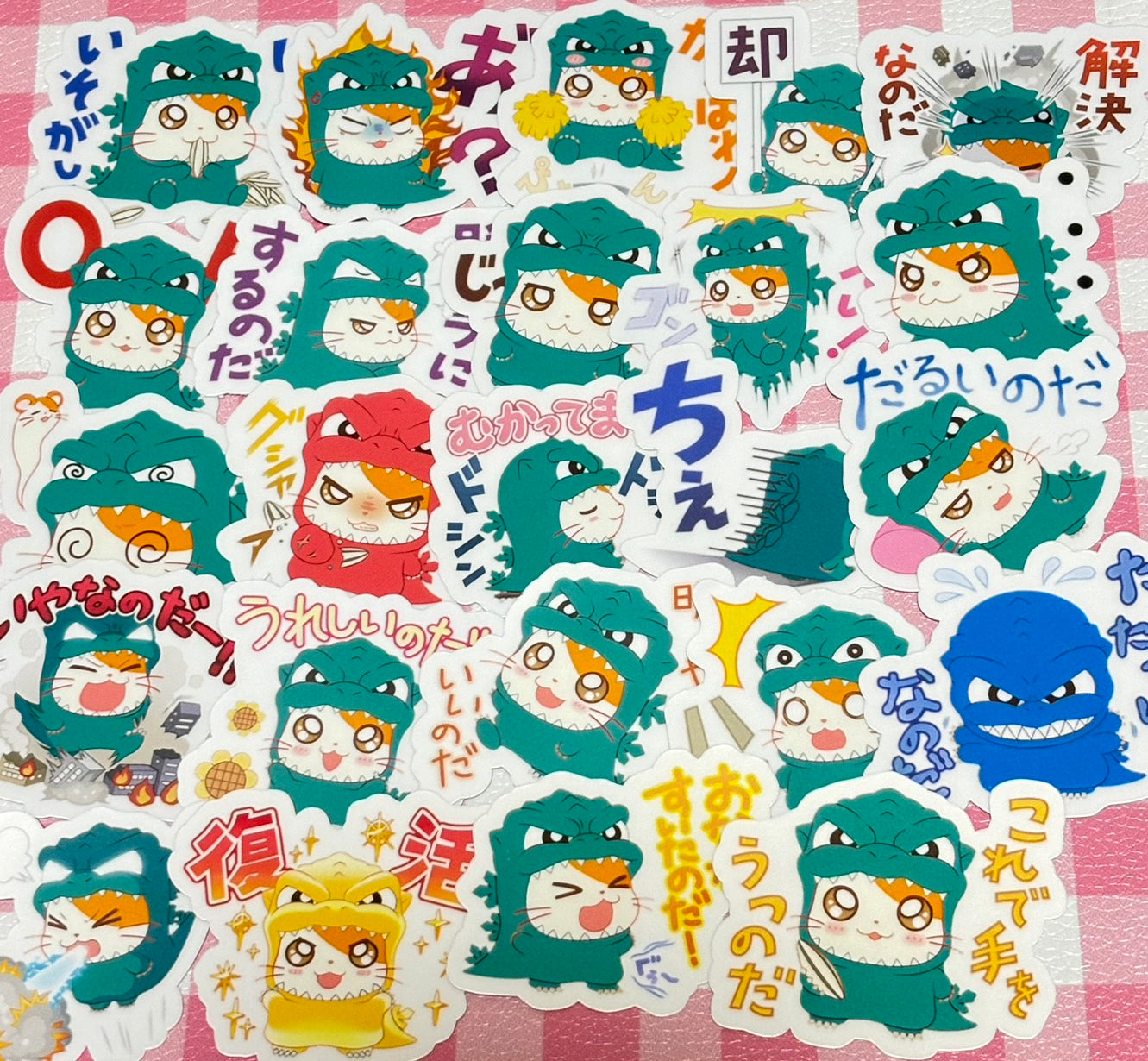 Hamtaro × Godzilla Collaboration 2, 24 pcs, stickers