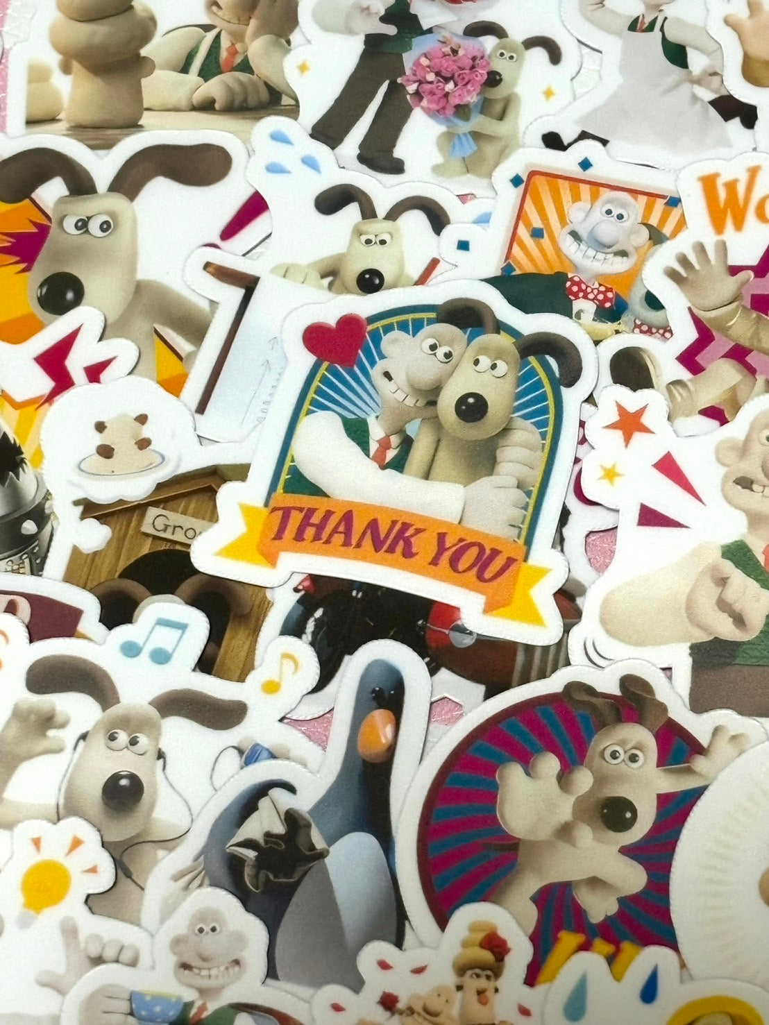 Wallace and Gromit, 40 pcs, stickers, Aardman