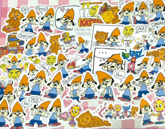 Parappa 1, 40 pcs, stickers