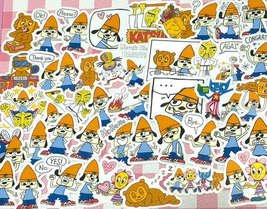 Parappa 1, 40 pcs, stickers
