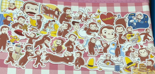 Curious George 1, 40 pcs, stickers, Monkey