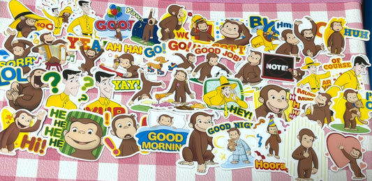 Curious George 2, 40 pcs, stickers, Monkey