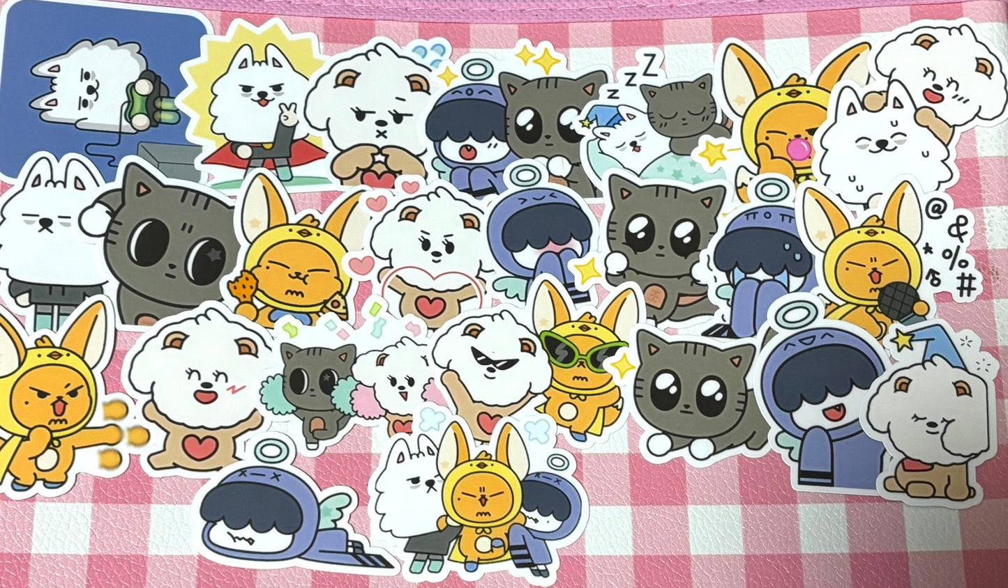 TXT, 24 pcs, TOMORROW X TOGETHER, PPULBATU, K-pop, stickers