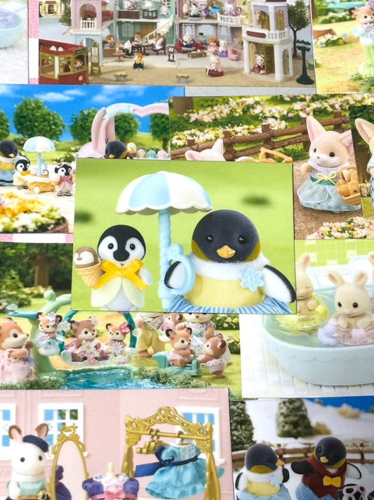 Calico Critters 12,  18 pcs, Sylvanian Families, Japanese Toys, stickers
