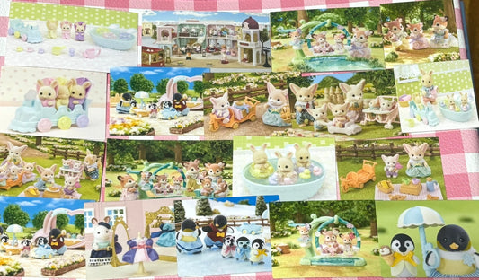 Calico Critters 12,  18 pcs, Sylvanian Families, Japanese Toys, stickers