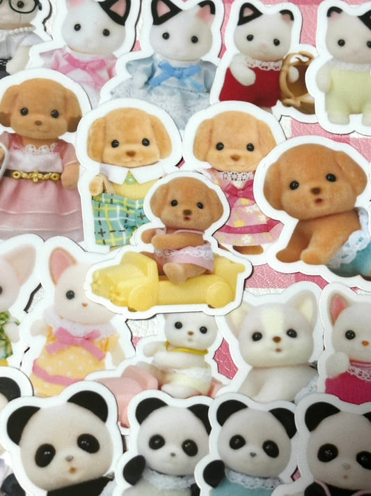 Calico Critters 6,  40 pcs, Sylvanian Families, Japanese Toys, stickers