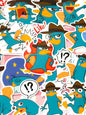 Phineas and Ferb 1, 40 pcs, Perry, Disney, stickers
