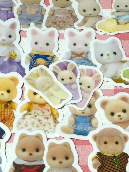 Calico Critters 5,  40 pcs, Sylvanian Families, Japanese Toys, stickers
