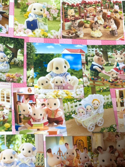 Calico Critters 9,  20 pcs, Sylvanian Families, Japanese Toys, stickers