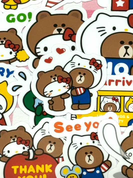 LINE FRIENDS 1,  24 pcs, Hello Kitty collaboration, SANRIO, stickers