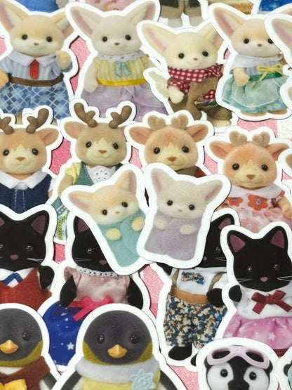 Calico Critters 3,  40 pcs, Sylvanian Families, Japanese Toys, stickers