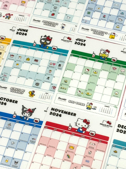 Sanrio Characters 2, 13 pcs, SANRIO,  Calendar style, stickers