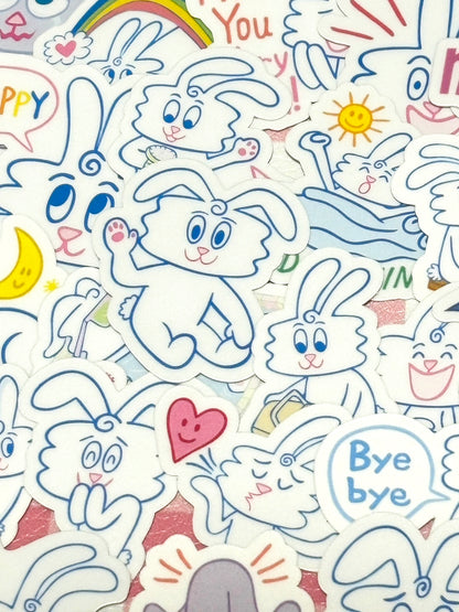 Thunder Bunny, 40 pcs, Rodney Greenblat, stickers