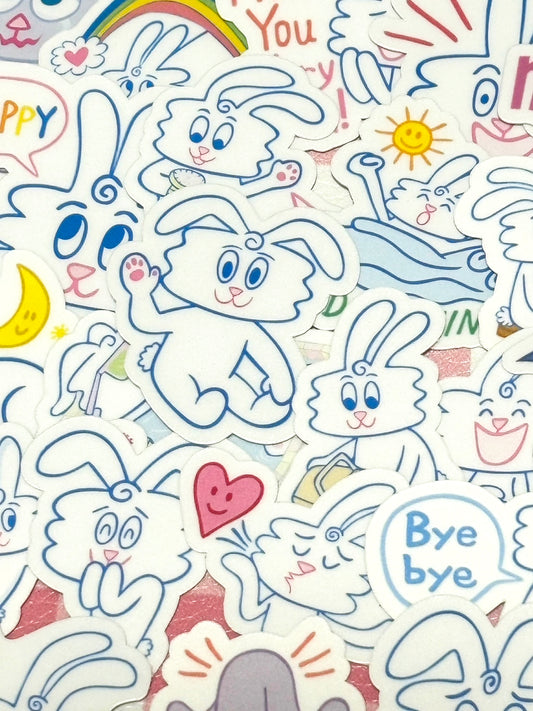 Thunder Bunny, 40 pcs, Rodney Greenblat, stickers