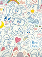 Thunder Bunny, 40 pcs, Rodney Greenblat, stickers