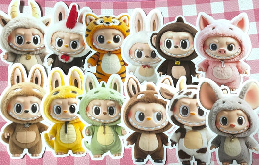 LABUBU 4,  12 pcs, The Monsters, POPMART, stickers