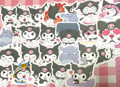 Kuromi 5, 24 pcs, SANRIO, stickers
