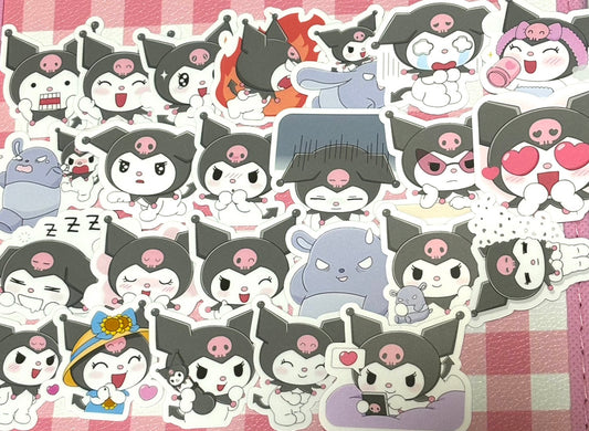 Kuromi 5, 24 pcs, SANRIO, stickers