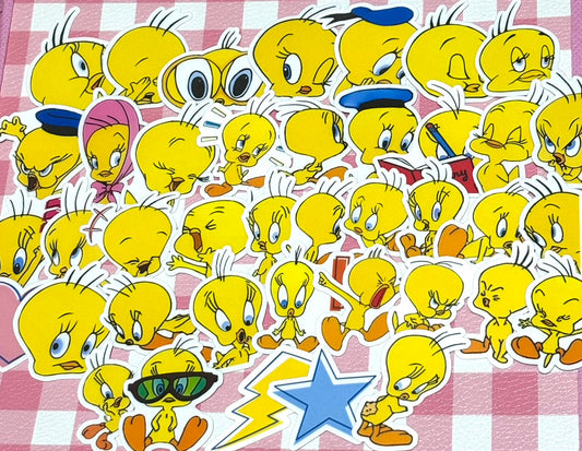 Tweety 2,  40 pcs, Warner Bros, Looney Tunes, stickers