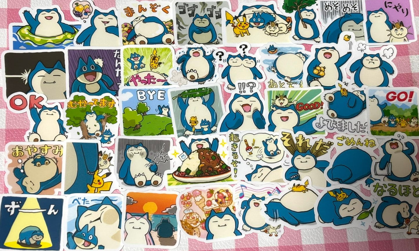 Pokemon 6, 40 pcs, Snorlax, stickers