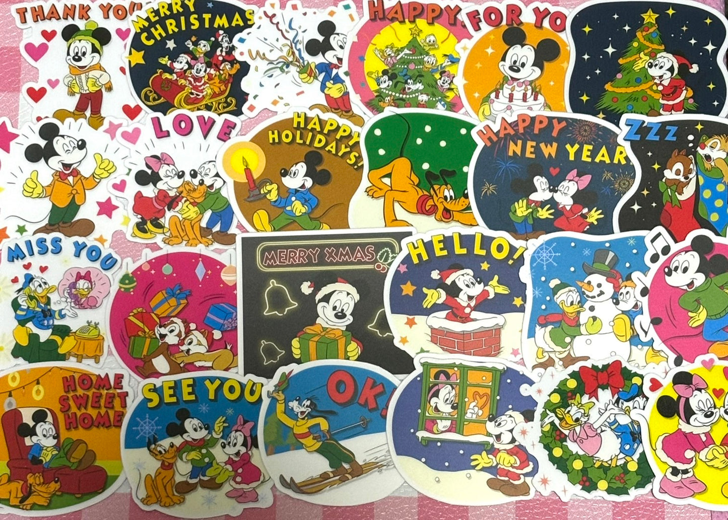 Mickey & Friends 1,  24 pcs, Disney, Christmas, stickers