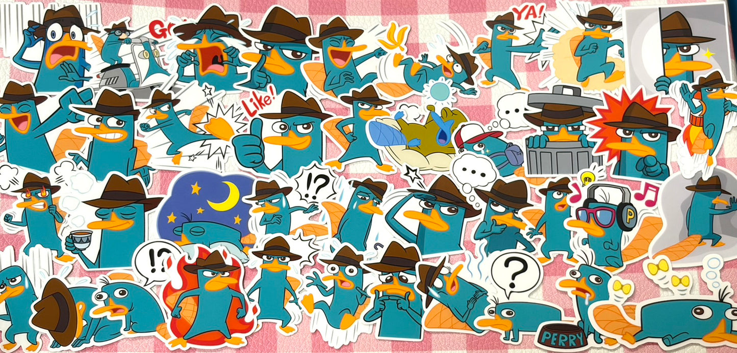 Phineas and Ferb 1, 40 pcs, Perry, Disney, stickers
