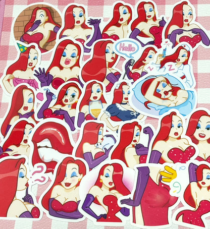 Jessica Rabbit,  26 pcs, Disney, Roger Rabbit, stickers