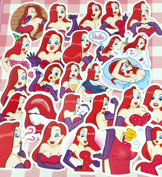 Jessica Rabbit,  26 pcs, Disney, Roger Rabbit, stickers