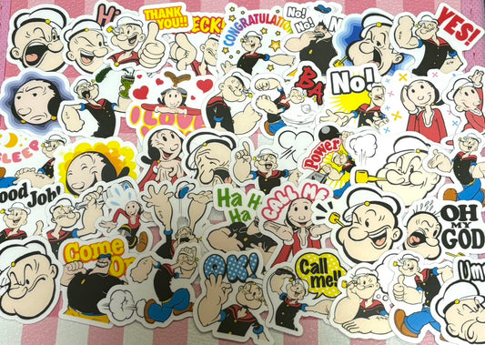 Popeye 1,  40 pcs, stickers