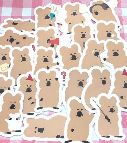 Quokka 1, 24 pcs, Dinotaeng, stickers