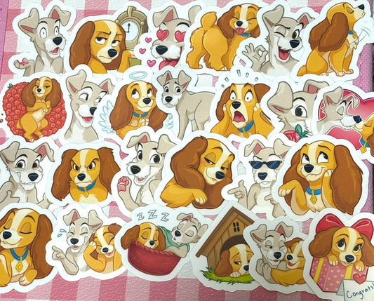 Lady and the Tramp, 25 pcs, Disney, stickers