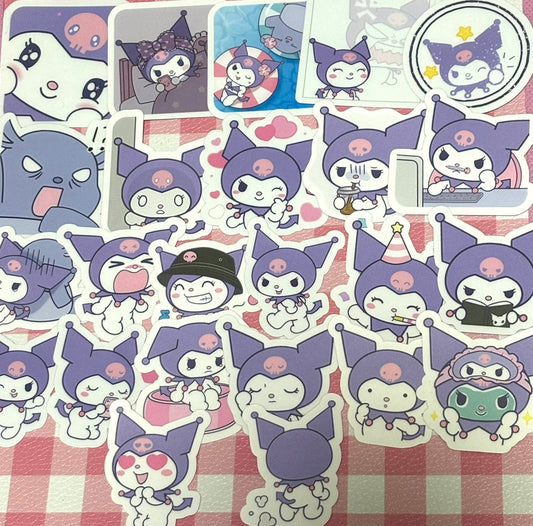 Kuromi 4, 24 pcs, SANRIO, stickers