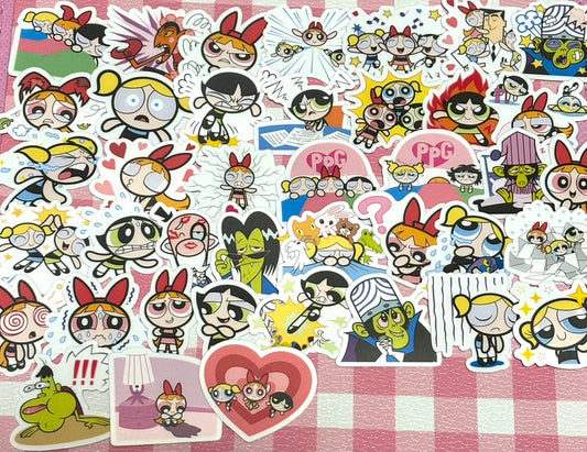 The Powerpuff Girls 1,  40 pcs, Cartoon Network, stickers