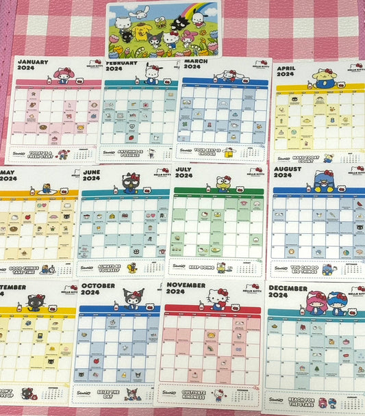 Sanrio Characters 2, 13 pcs, SANRIO,  Calendar style, stickers