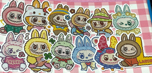 LABUBU 3,  12 pcs, The Monsters, POPMART, stickers