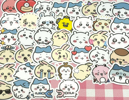 Chiikawa 1,  40 pcs, Hachiware, Usagi, Momonga, stickers