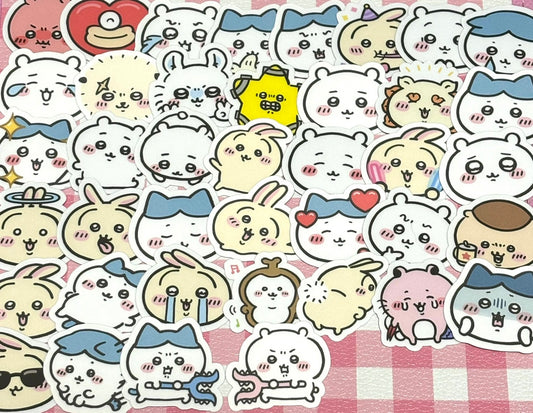 Chiikawa 1,  40 pcs, Hachiware, Usagi, Momonga, stickers
