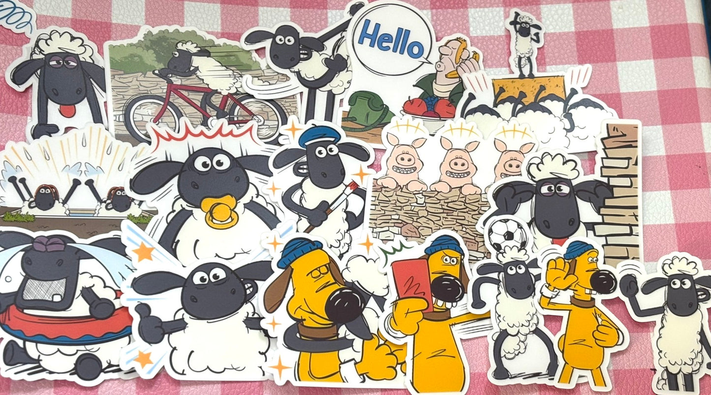 Shaun the Sheep 6, 16 pcs,  stickers, Aardman