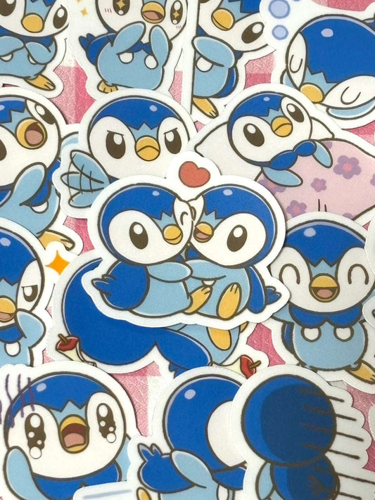 Pokemon 4,  40 pcs, Piplup, stickers