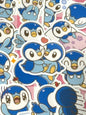 Pokemon 4,  40 pcs, Piplup, stickers