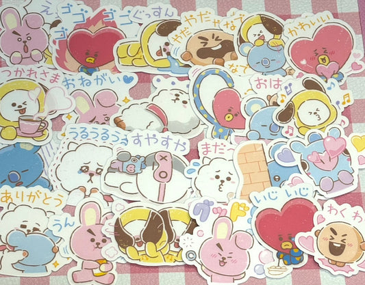 BT21 #1,  24 pcs, BTS, K-pop, stickers