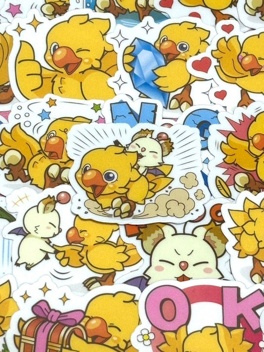 Final Fantasy 2,  40 pcs,  stickers, Chocobo, Moogle